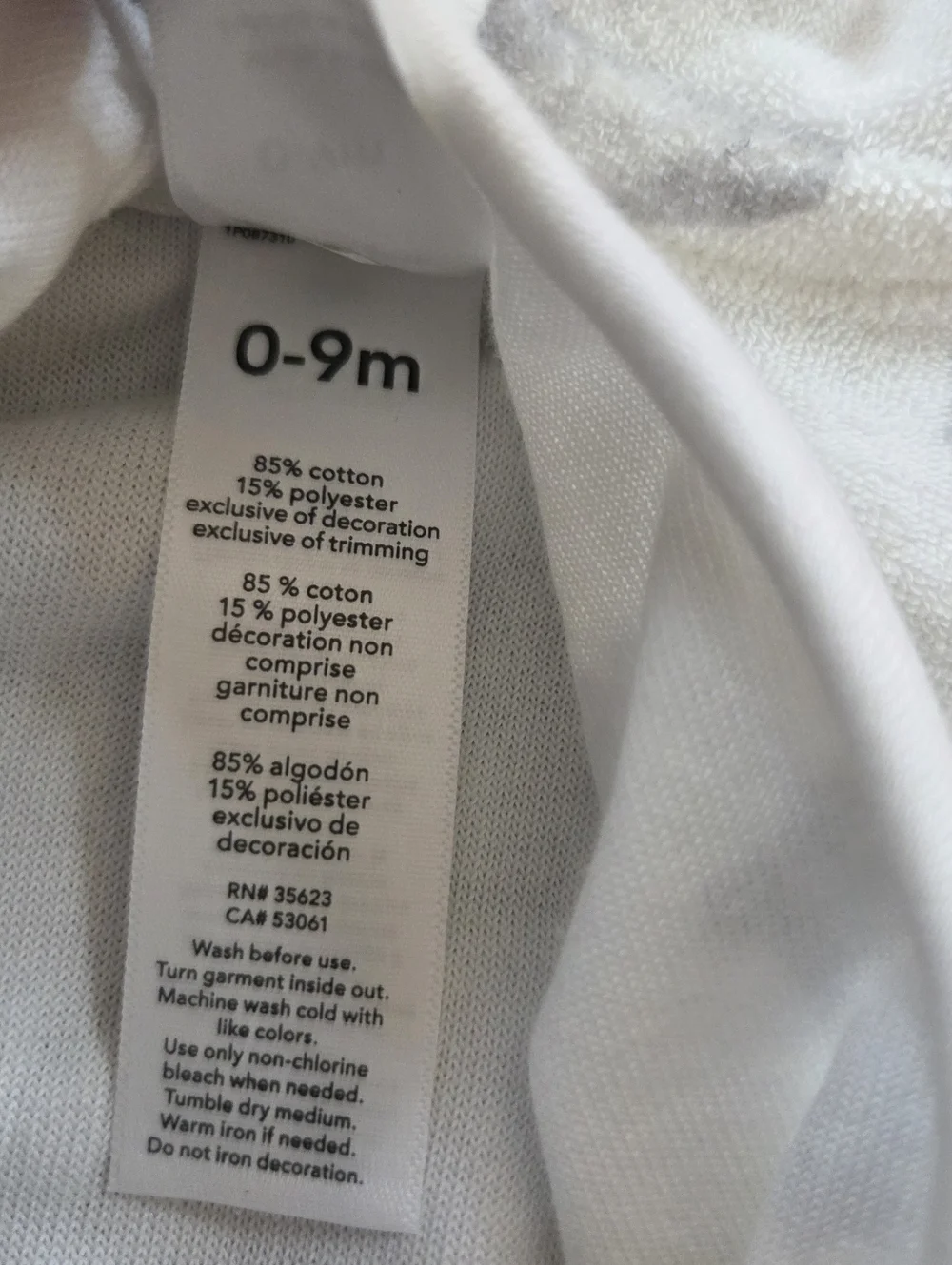 Carter's Just One You Baby Polar Bear Hooded Robe White 0-9M NWT